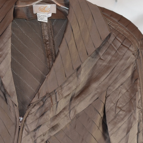 Pleated Jacket/Skirt Set SZ L Style Midnight Velvet - Picture 7 of 10